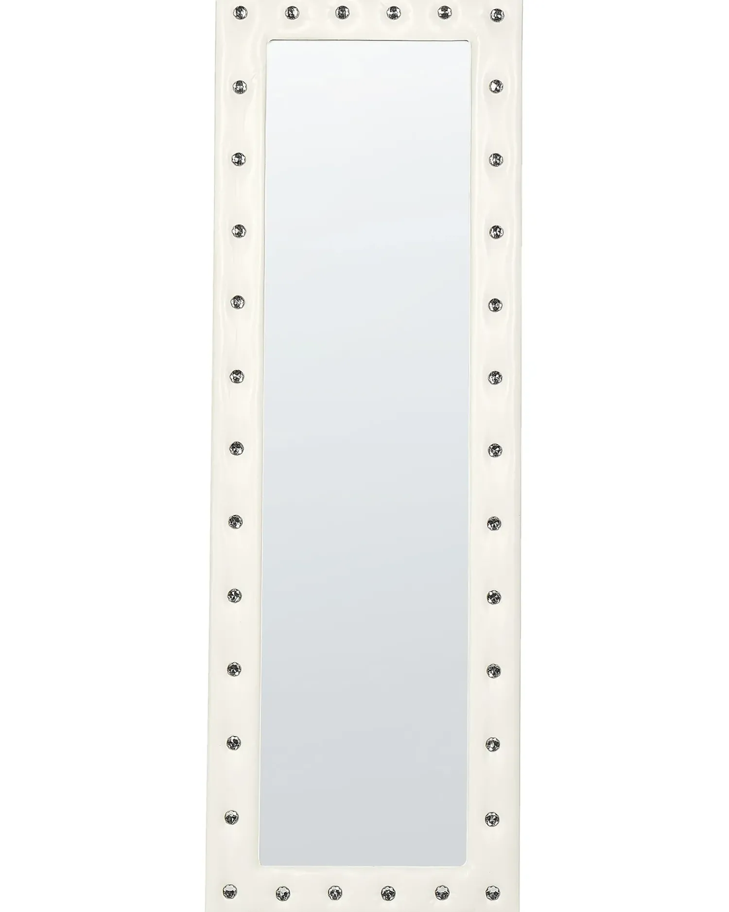 Discount Beliani Specchio da terra ANSOUIS 150 cm Pelle sintetica Bianco
