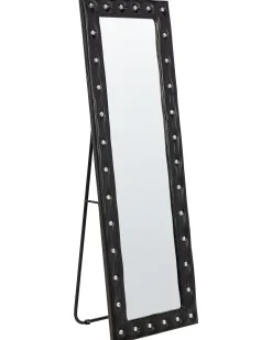 Sale Beliani Specchio da terra ANSOUIS 150 cm Pelle sintetica Nero