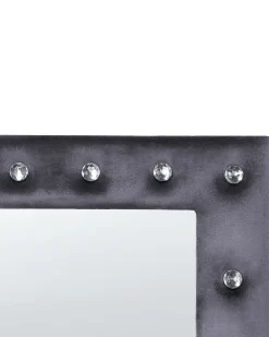 Best Beliani Specchio da terra ANSOUIS 150 cm Velluto scuro Grigio