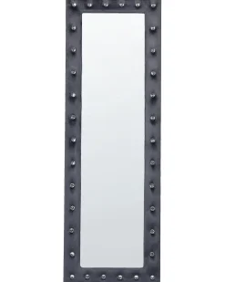 Best Beliani Specchio da terra ANSOUIS 150 cm Velluto scuro Grigio
