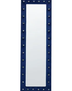 Hot Beliani Specchio da terra ANSOUIS 150 cm Velluto marino Blu