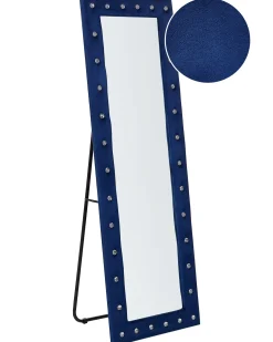 Hot Beliani Specchio da terra ANSOUIS 150 cm Velluto marino Blu