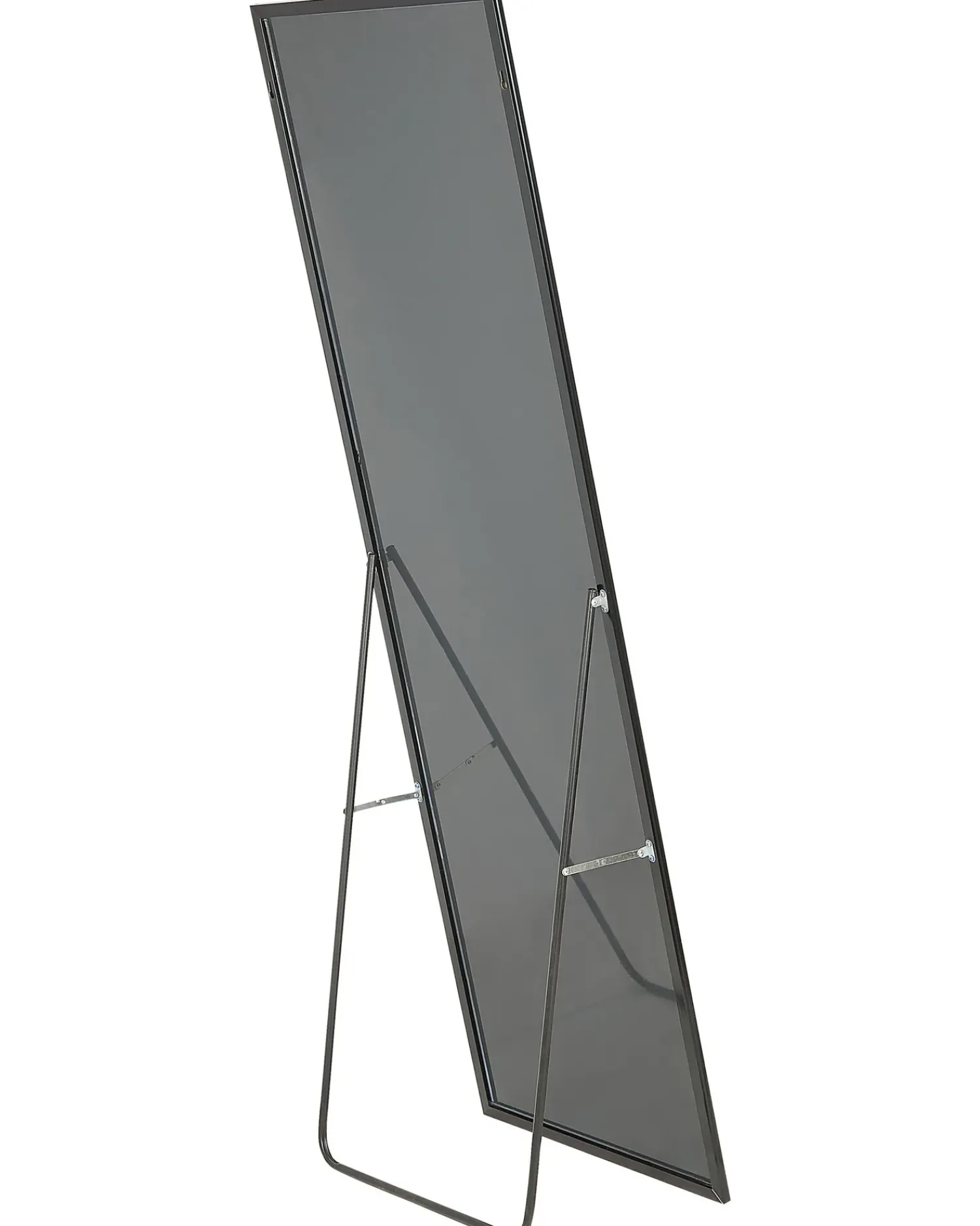 New Beliani Specchio da terra BEAUVAIS 156 cm Metallo Nero