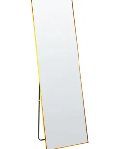 New Beliani Specchio da terra BEAUVAIS 156 cm Metallo Oro