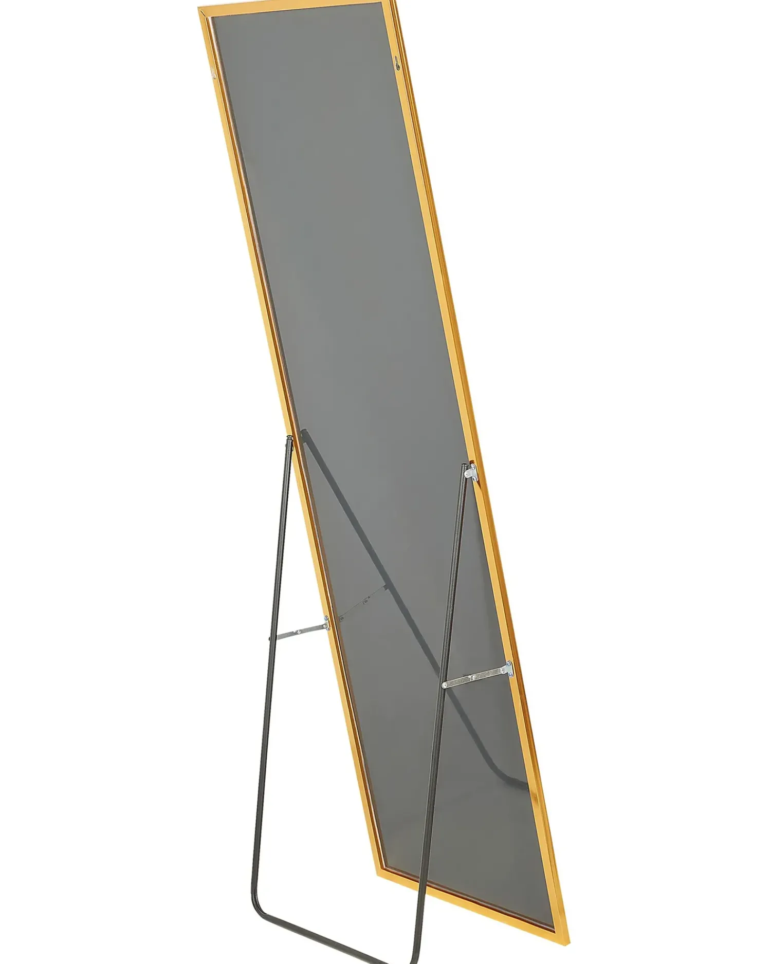 New Beliani Specchio da terra BEAUVAIS 156 cm Metallo Oro