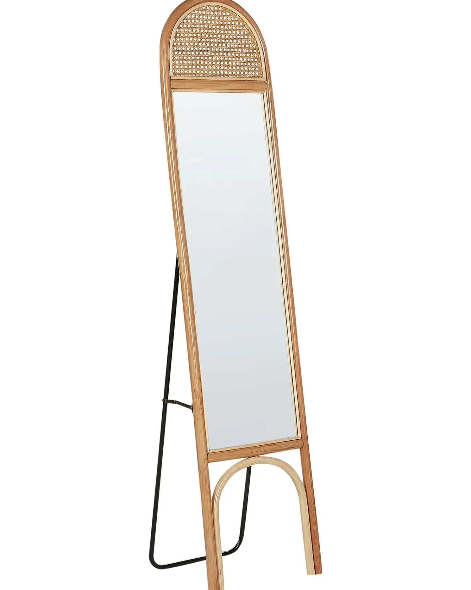 Clearance Beliani Specchio da terra BRUSSEY 170 cm Rattan Naturale