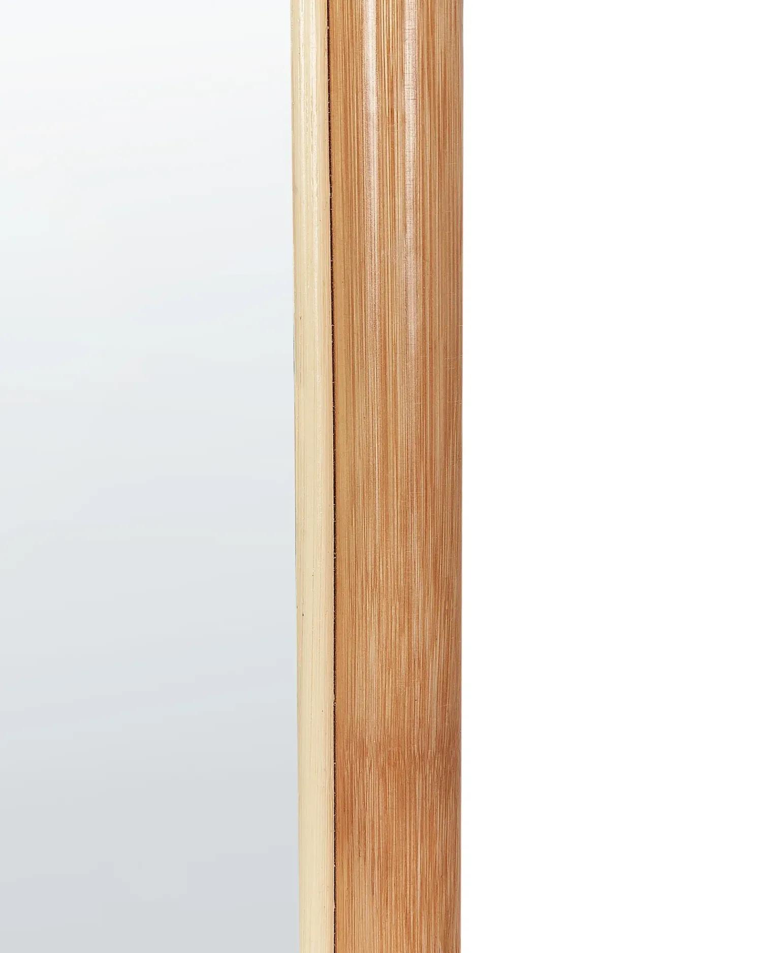 Clearance Beliani Specchio da terra BRUSSEY 170 cm Rattan Naturale