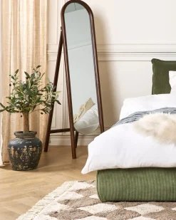 Discount Beliani Specchio da terra CHELLES 150 cm Legno di Paulownia scuro Marrone