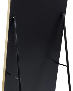 Best Beliani Specchio da terra LAUTREC 150 cm Velluto Blu marino Blu Oro