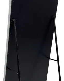 Best Beliani Specchio da terra LOCRONAN 150 cm Pelle sintetica chiaro Grigio