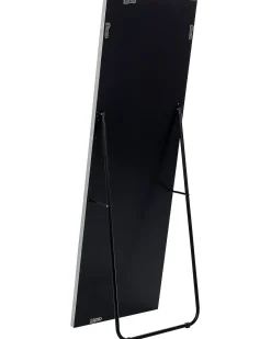Best Beliani Specchio da terra LOCRONAN 150 cm Pelle sintetica chiaro Grigio
