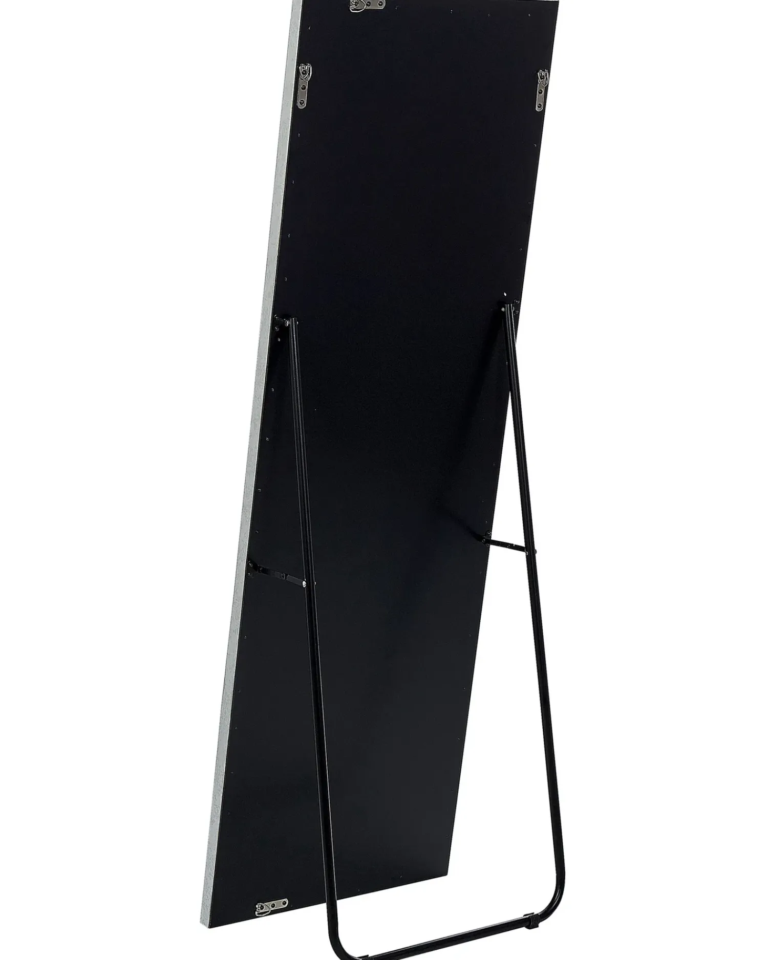 Best Beliani Specchio da terra LOCRONAN 150 cm Pelle sintetica chiaro Grigio