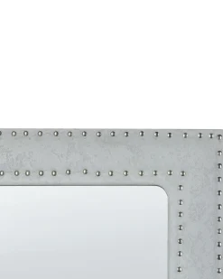 Best Beliani Specchio da terra LOCRONAN 150 cm Pelle sintetica chiaro Grigio