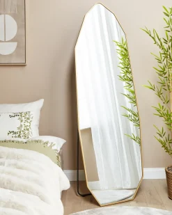 Beliani Specchio da terra TARTAS 165 cm Metallo Oro