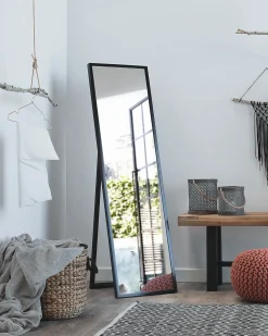 New Beliani Specchio da terra TORCY 140 cm Nero