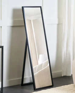 New Beliani Specchio da terra TORCY 140 cm Nero