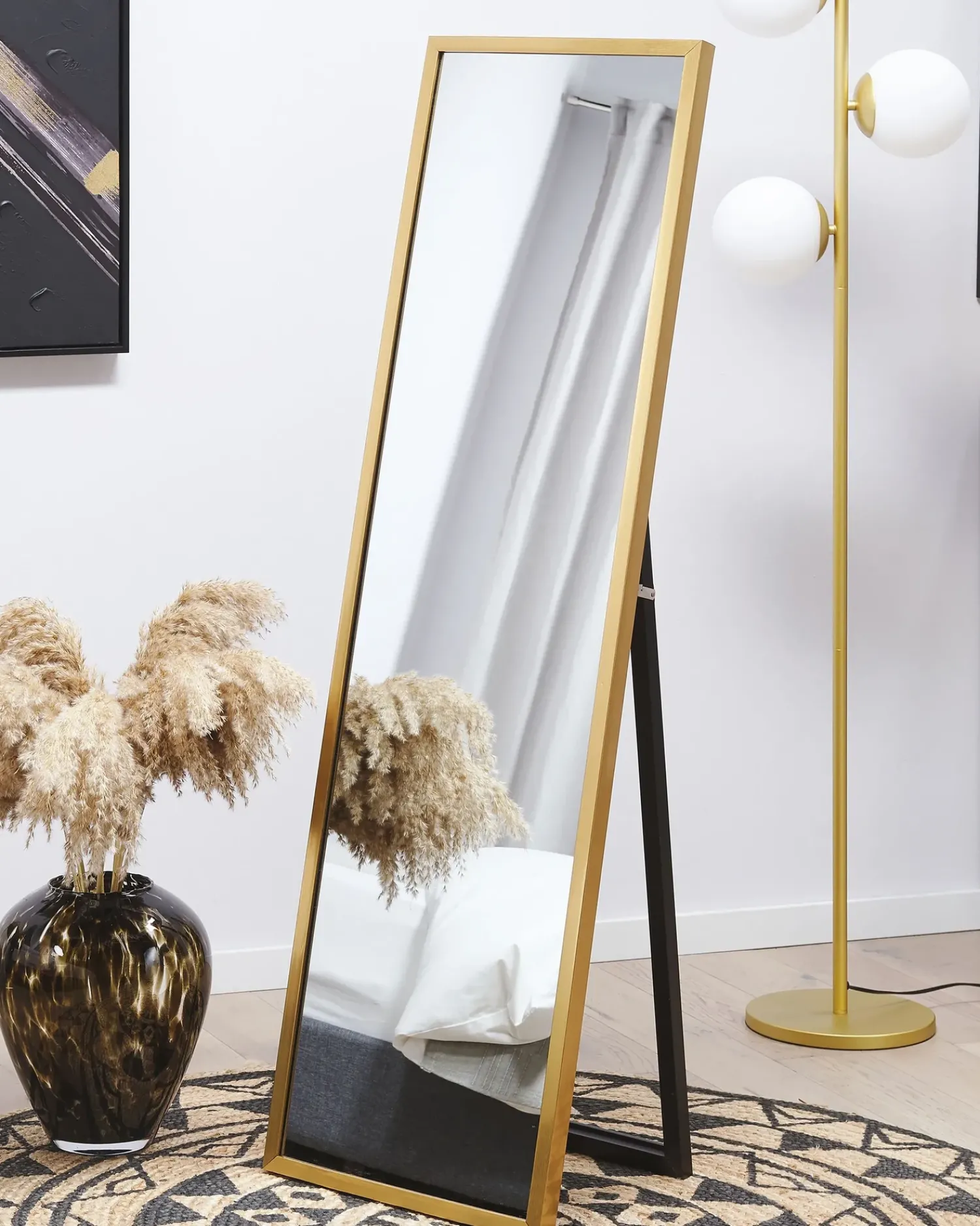 Hot Beliani Specchio da terra TORCY 140 cm Oro