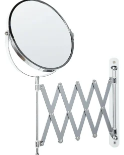 Discount Beliani Specchio da trucco allungabile per parete YVELINES 57 cm 36 cm Metallo Argento