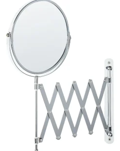 Discount Beliani Specchio da trucco allungabile per parete YVELINES 57 cm 36 cm Metallo Argento
