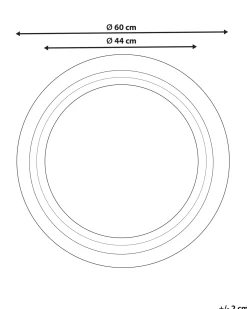 Hot Beliani Specchio DELICIAS 60 cm 60 cm sporco Bianco