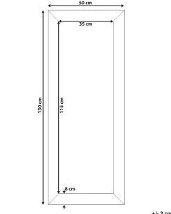 Best Beliani Specchio DERVAL 50 cm 130 cm Argento