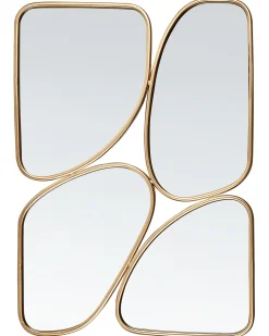 New Beliani Specchio DIANCEY 70 cm 100 cm Metallo Oro