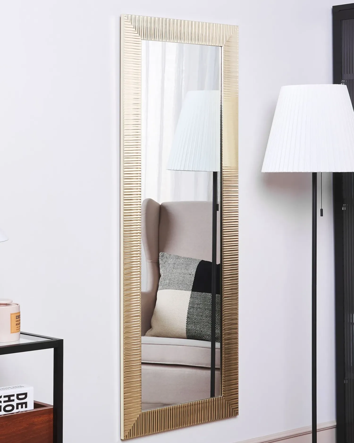 Clearance Beliani Specchio DRAVEIL 50 cm 130 cm Oro