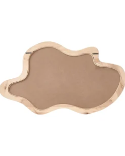 Best Beliani Specchio DREVANT 89 cm 52 cm Legno di pino Naturale Marrone