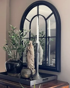 Beliani Specchio EMBRY 69 cm 89 cm Metallo Nero