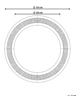 Online Beliani Specchio ERBRAY 70 cm 70 cm Argento