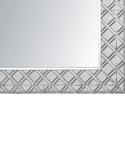 Hot Beliani Specchio EVETTES 80 cm 80 cm Metallo Argento