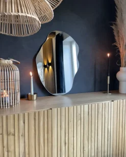Outlet Beliani Specchio FALAISE 50 cm 70 cm Argento