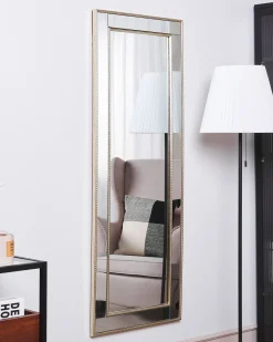 Hot Beliani Specchio FENIOUX 50 cm Argento Oro Argento
