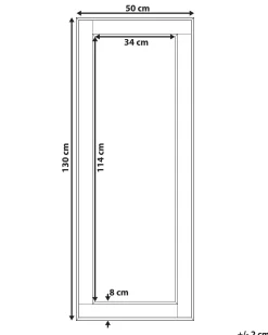 Hot Beliani Specchio FENIOUX 50 cm Argento Oro Argento