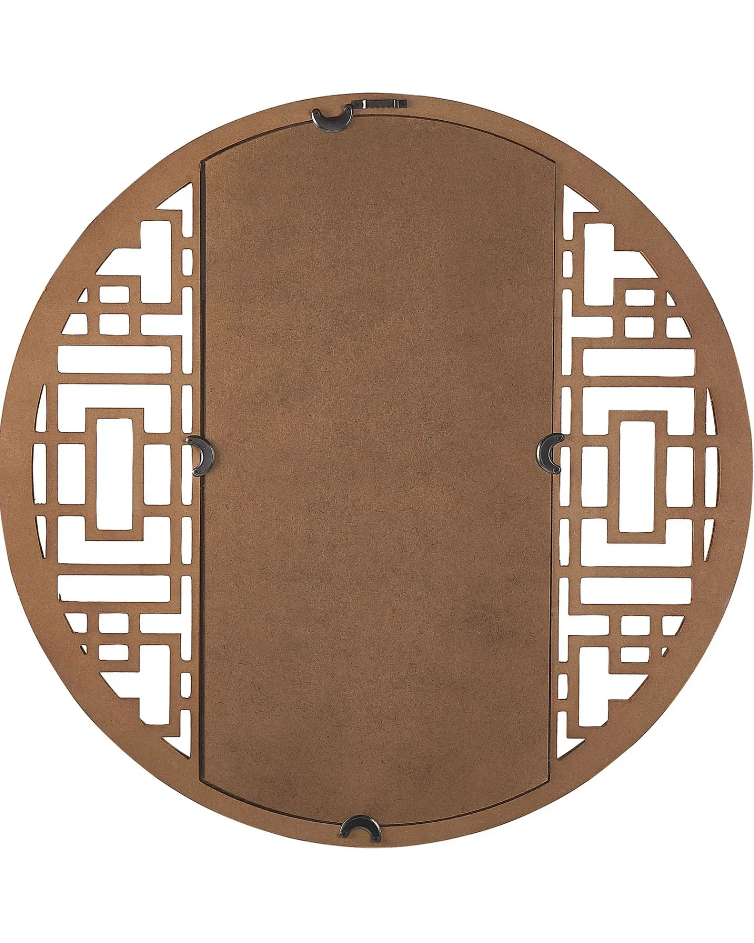 Outlet Beliani Specchio FIRMINY 60 cm 60 cm Legno di abete chiaro Marrone