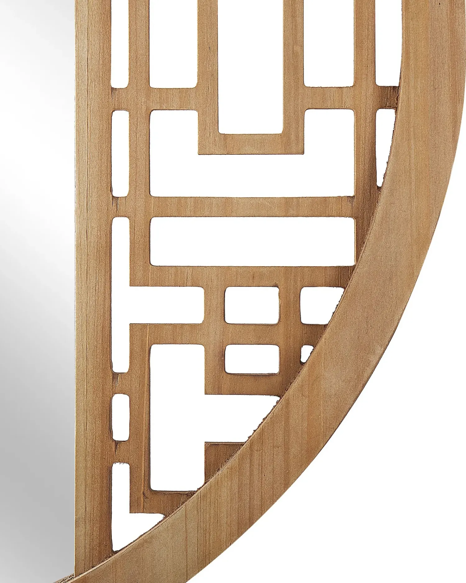 Outlet Beliani Specchio FIRMINY 60 cm 60 cm Legno di abete chiaro Marrone