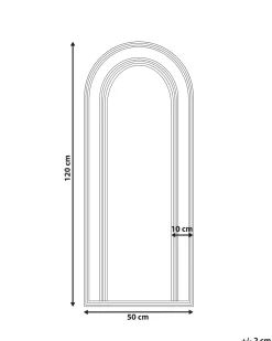 Beliani Specchio FRANEY 50 cm 120 cm Rattan Naturale