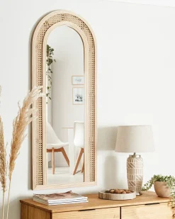 Beliani Specchio FRANEY 50 cm 120 cm Rattan Naturale