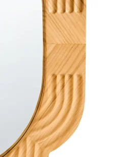 Hot Beliani Specchio FRESVILLE 62 cm 100 cm Legno di pino chiaro Marrone