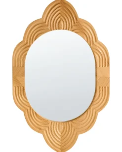 Hot Beliani Specchio FRESVILLE 62 cm 100 cm Legno di pino chiaro Marrone