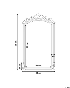 Online Beliani Specchio GORGES 55 cm 96 cm Metallo Oro