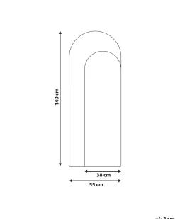 Discount Beliani Specchio GROISES 55 cm 140 cm Arancione