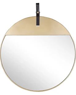 Sale Beliani Specchio GURS 60 cm 60 cm Metallo Oro Oro Marrone