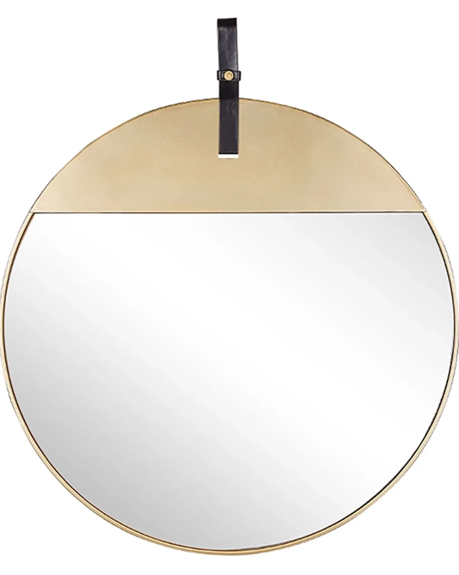 Sale Beliani Specchio GURS 60 cm 60 cm Metallo Oro Oro Marrone