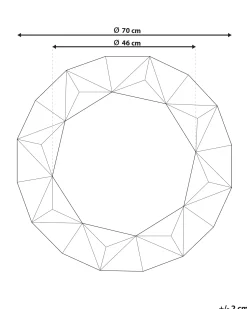 Sale Beliani Specchio HABAY 70 cm 70 cm Argento