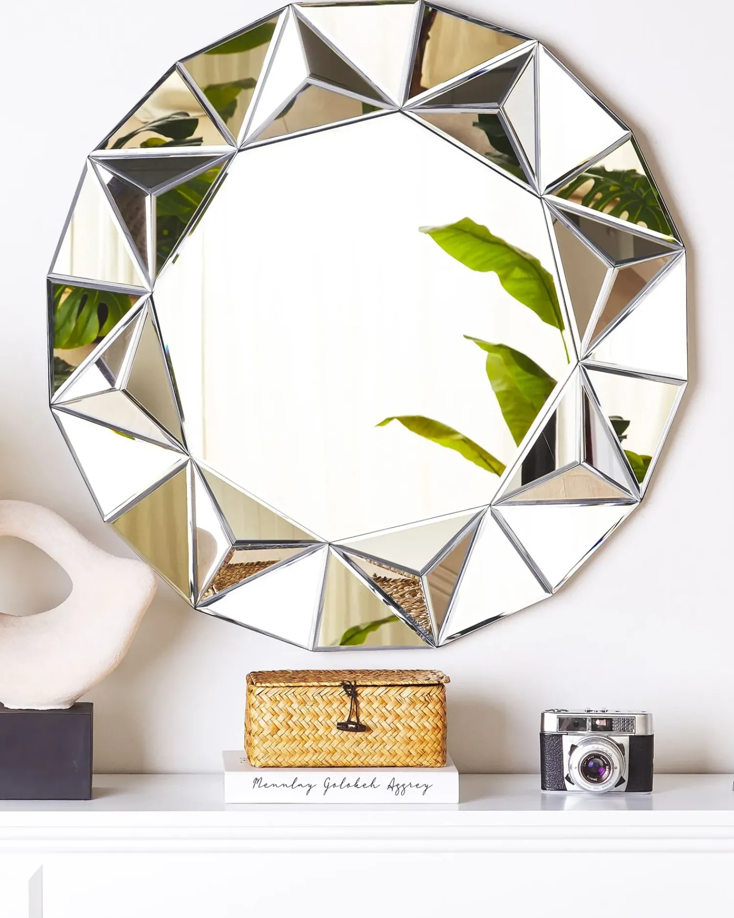 Sale Beliani Specchio HABAY 70 cm 70 cm Argento