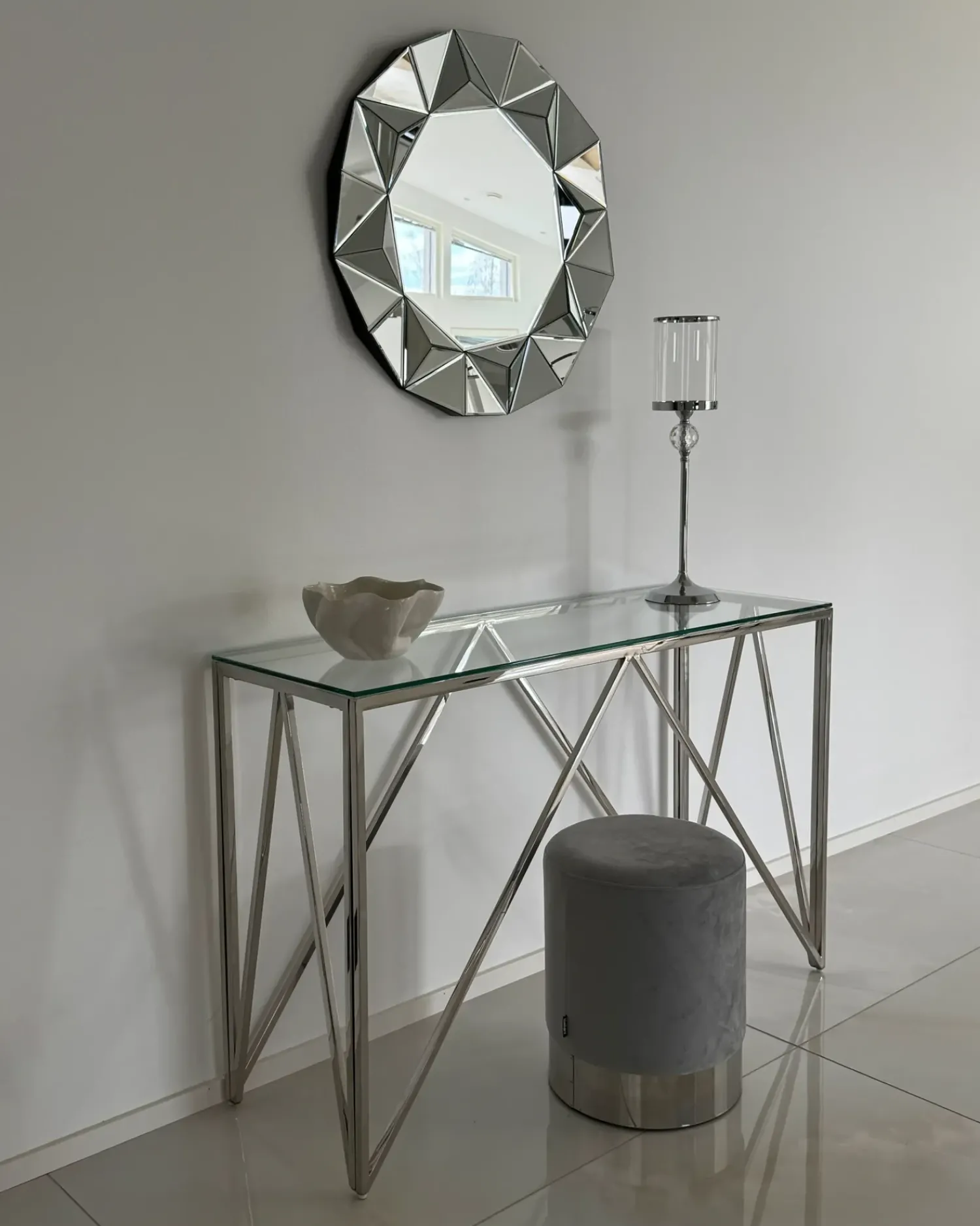 Sale Beliani Specchio HABAY 70 cm 70 cm Argento