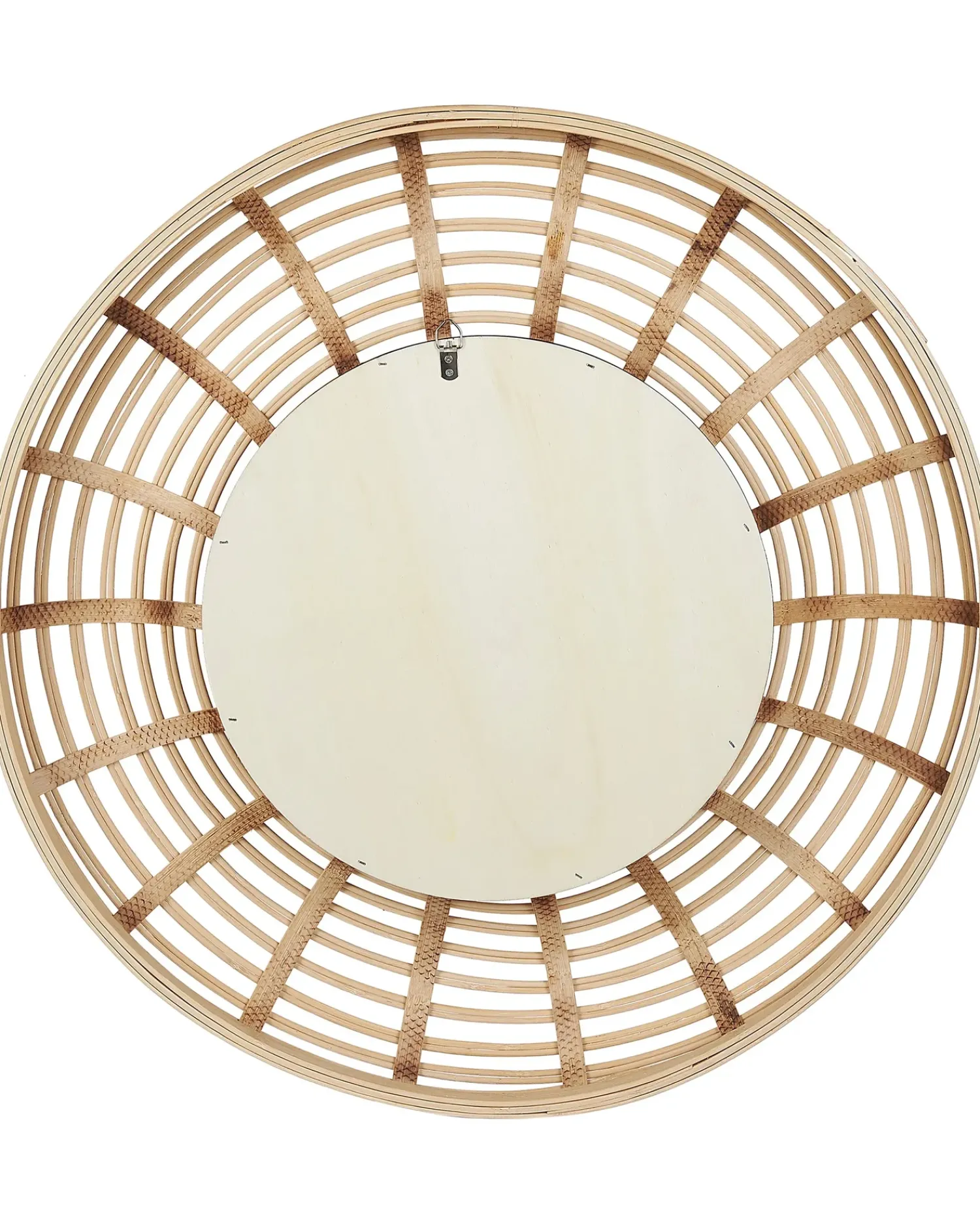 Beliani Specchio HANUA 60 cm 60 cm Bambù Naturale Beige Marrone