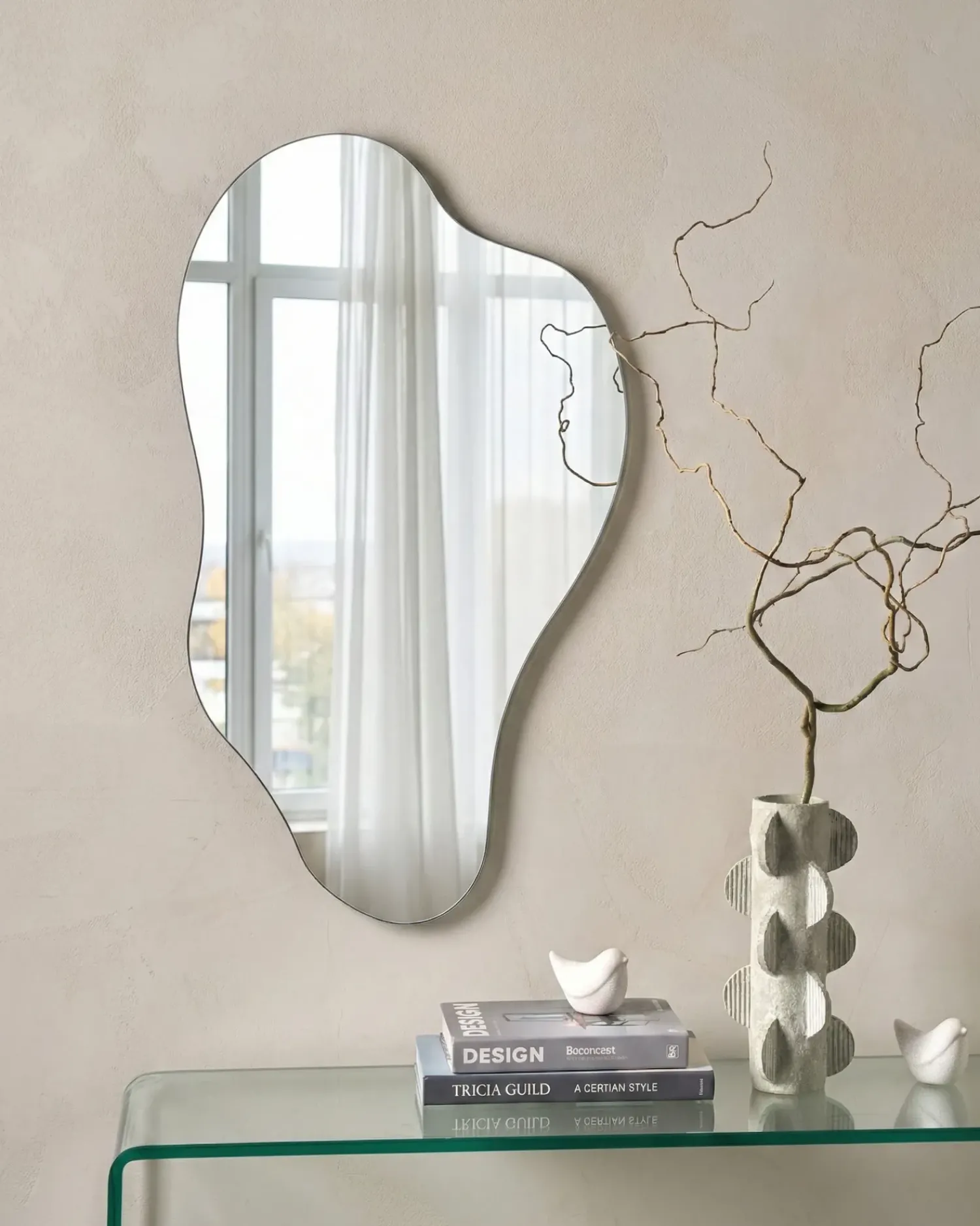 Hot Beliani Specchio HERRY 46 cm 76 cm Argento