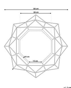 Sale Beliani Specchio HILLION 60 cm 60 cm Metallo Oro